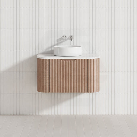 750-1500mm Bergen Wall Hung Vanity MDF Board Fluted Bathroom Cabinet 3 Colours Available