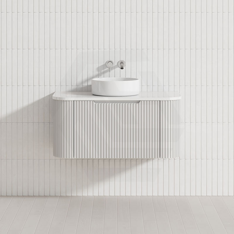 750-1500mm Bergen Wall Hung Vanity MDF Board Fluted Bathroom Cabinet 3 Colours Available