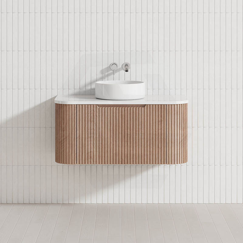 750-1500mm Bergen Wall Hung Vanity MDF Board Fluted Bathroom Cabinet 3 Colours Available