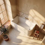 Ellie Bathtub Left / Right Corner Back Acrylic NO Overflow 1500/1700x750x610mm - Gloss White