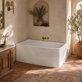 Ellie Bathtub Left / Right Corner Back Acrylic NO Overflow 1500/1700x750x610mm - Gloss White
