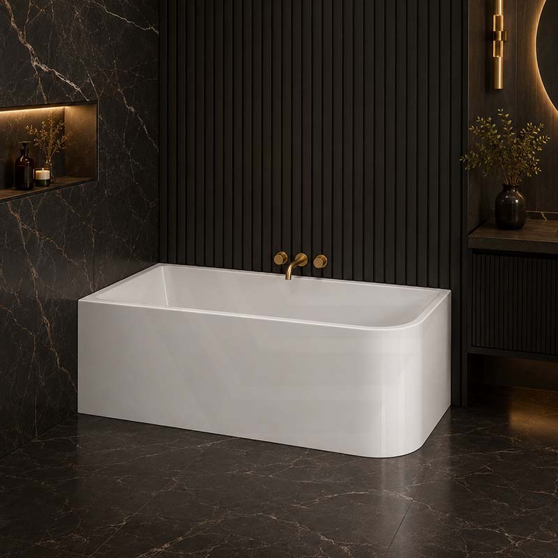 Ellie Bathtub Left / Right Corner Back Acrylic NO Overflow 1500/1700x750x610mm - Gloss White