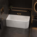 Ellie Bathtub Left / Right Corner Back Acrylic NO Overflow 1500/1700x750x610mm - Gloss White