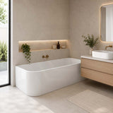 Ellie Bathtub Left / Right Corner Back Acrylic NO Overflow 1500/1700x750x610mm - Gloss White
