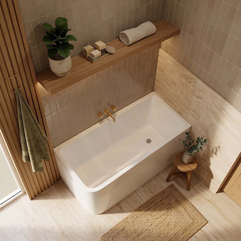 Ellie Bathtub Left / Right Corner Back Acrylic NO Overflow 1500/1700x750x610mm - Gloss White