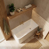 Ellie Bathtub Left / Right Corner Back Acrylic NO Overflow 1500/1700x750x610mm - Gloss White