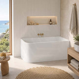 Ellie Bathtub Left / Right Corner Back Acrylic NO Overflow 1500/1700x750x610mm - Gloss White