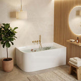 Ellie Bathtub Left / Right Corner Back Acrylic NO Overflow 1500/1700x750x610mm - Gloss White