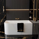 Ellie Bathtub Left / Right Corner Back Acrylic NO Overflow 1500/1700x750x610mm - Gloss White