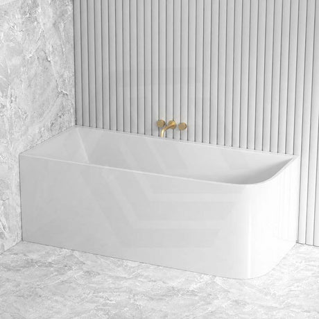Ellie Bathtub Left / Right Corner Back Acrylic NO Overflow 1500/1700x750x610mm - Gloss White