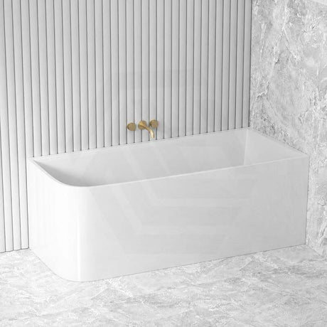 Ellie Bathtub Left / Right Corner Back Acrylic NO Overflow 1500/1700x750x610mm - Gloss White