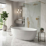 Fanta Oval Acrylic Freestanding Bathtub NO Overflow 1700x800x580mm - Gloss White