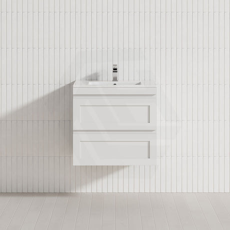 600-1500mm Hawaii Plywood Wall Hung Bathroom Vanity Matt White Shaker Hampton Style Cabinet ONLY