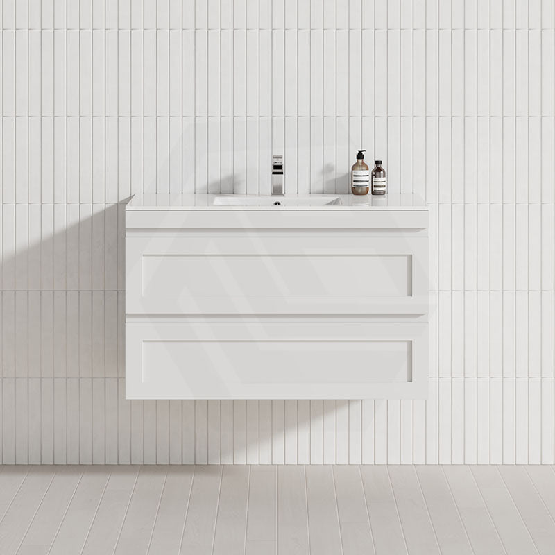 600-1500Mm Hawaii Wall Hung Bathroom Vanity Matt White Shaker Hampton Style Cabinet Only Vanities