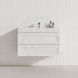 600-1500Mm Hawaii Wall Hung Bathroom Vanity Matt White Shaker Hampton Style Cabinet Only Vanities