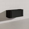 1200mm Houston Matt White/Black Plywood Curved Wall Hung Vanity With Variant Color Handle