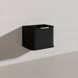 600mm Houston Matt White/Black Plywood Curved Wall Hung Vanity With Variant Color Handle