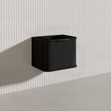 600mm Houston Matt White/Black Plywood Curved Wall Hung Vanity With Variant Color Handle