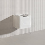 600mm Houston Matt White/Black Plywood Curved Wall Hung Vanity With Variant Color Handle