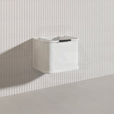 600mm Houston Matt White/Black Plywood Curved Wall Hung Vanity With Variant Color Handle
