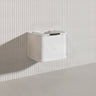 600mm Houston Matt White/Black Plywood Curved Wall Hung Vanity With Variant Color Handle