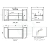 600-1500mm Houston Matt White/Black Plywood Curved Wall Hung Vanity With Variant Color Handle
