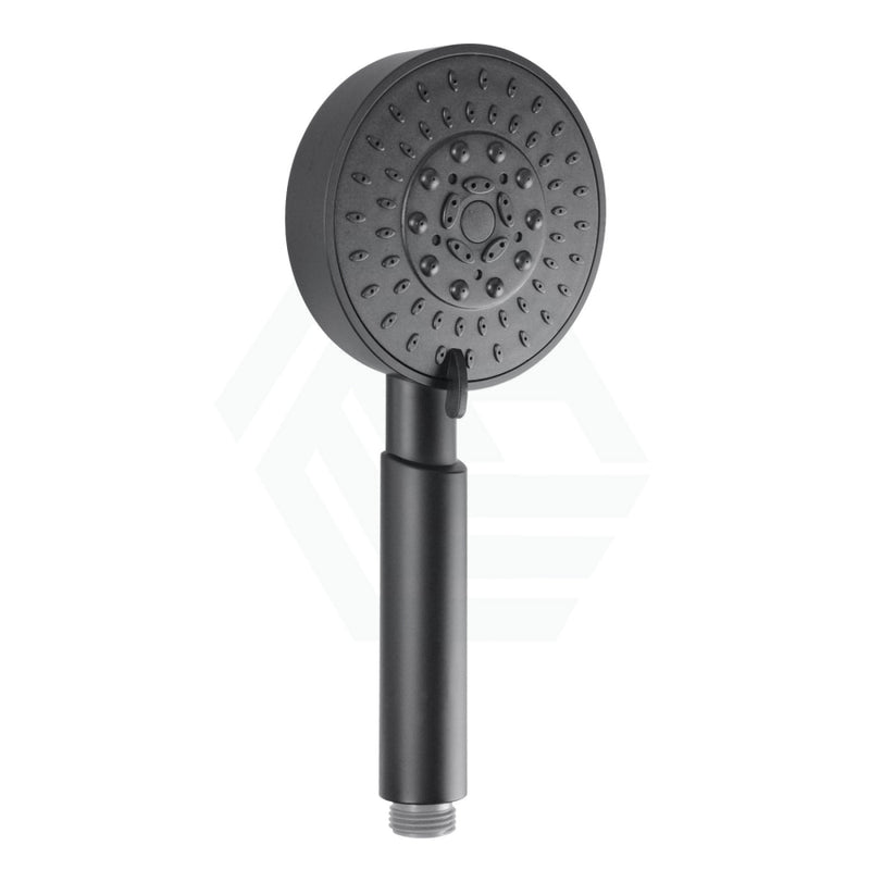 Abs Matt Black 5 Functions Round Handheld Shower Only Bathroom Products