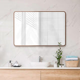 600/750/800/900/1200/1500mm Rectangle Framed Bathroom Mirror Wall Mounted Vertical or Horizontal Variant Colour Available