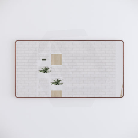 800x1500mm Rectangle Brushed Copper Framed Bathroom Mirror Wall Mounted Vertical or Horizontal
