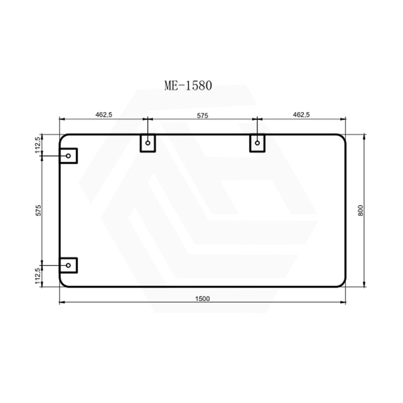800x1500mm Rectangle Framed Bathroom Mirror Wall Mounted Vertical or Horizontal Variant Colour Available