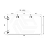 800x1500mm Rectangle Framed Bathroom Mirror Wall Mounted Vertical or Horizontal Variant Colour Available