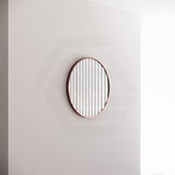 600mm Round Brushed Copper Framed Bathroom Mirror Wall Mounted