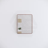600x750mm Rectangle Brushed Copper Framed Bathroom Mirror Wall Mounted Vertical or Horizontal