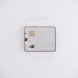 600x750mm Rectangle Brushed Copper Framed Bathroom Mirror Wall Mounted Vertical or Horizontal