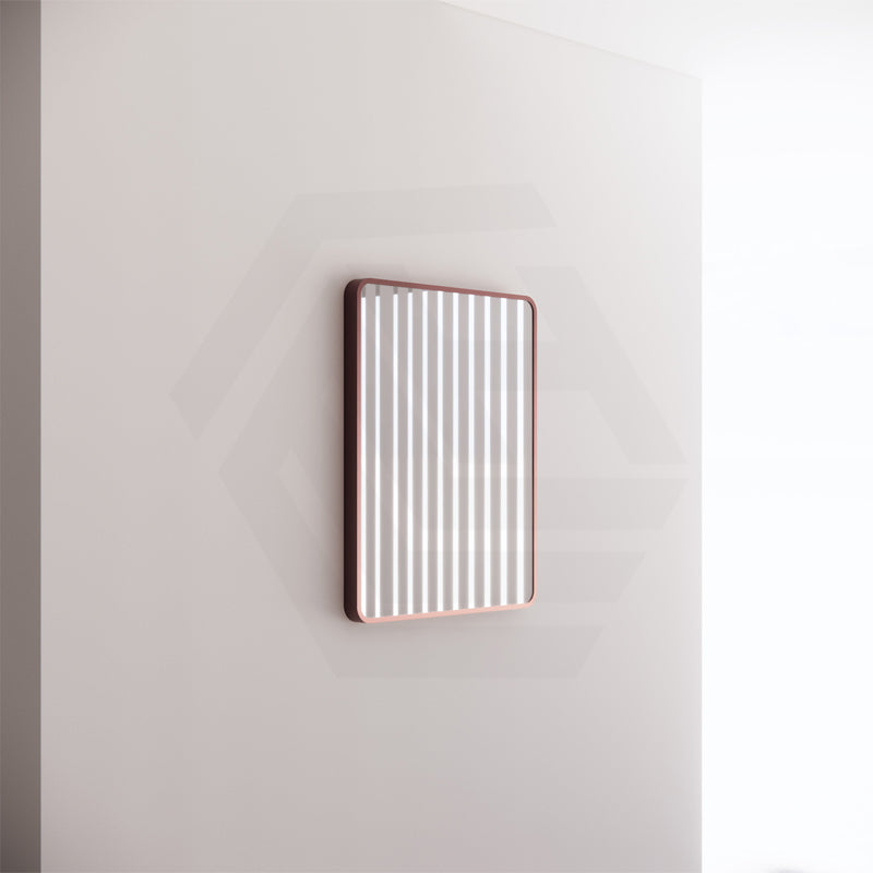 600x750mm Rectangle Brushed Copper Framed Bathroom Mirror Wall Mounted Vertical or Horizontal