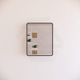 600/750mm Rectangle Black Framed Bathroom Mirror Wall Mounted Vertical or Horizontal
