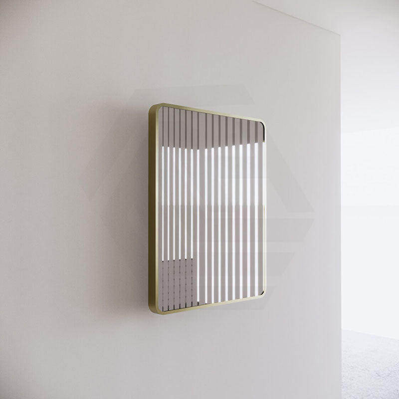 750/800/900/1200Mm Bathroom Brushed Nickel Framed Rectangle Mirror Wall Mounted Vertical/Horizontal