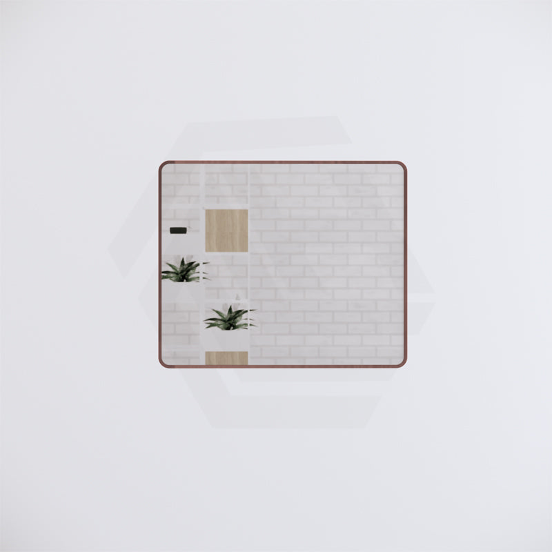 750x900mm Rectangle Brushed Copper Framed Bathroom Mirror Wall Mounted Vertical or Horizontal