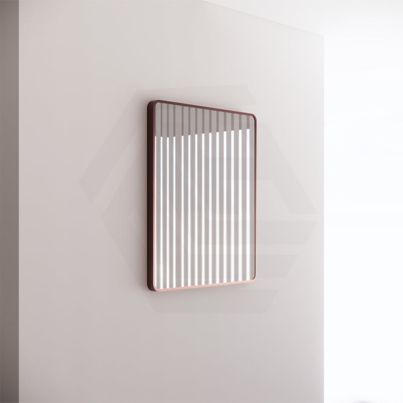 750x900mm Rectangle Brushed Copper Framed Bathroom Mirror Wall Mounted Vertical or Horizontal