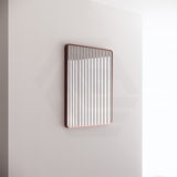 750x900mm Rectangle Brushed Copper Framed Bathroom Mirror Wall Mounted Vertical or Horizontal