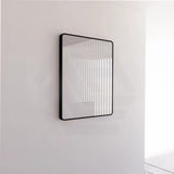 750x900mm Rectangle Black Framed Bathroom Mirror Wall Mounted Vertical or Horizontal