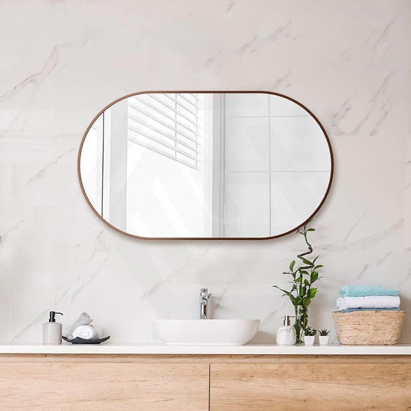 450/600/700/800/900/1200/1500mm Oval Framed Bathroom Mirror Wall Mounted Vertical or Horizontal Variant Colour Available