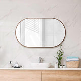 450/600/700/800/900/1200/1500mm Oval Framed Bathroom Mirror Wall Mounted Vertical or Horizontal Variant Colour Available