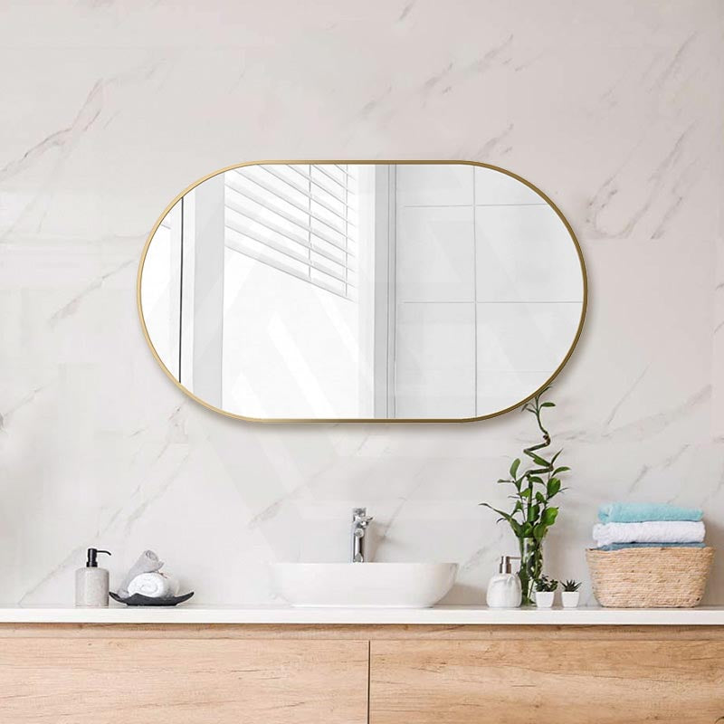 450/600/700/800/900/1200/1500mm Oval Framed Bathroom Mirror Wall Mounted Vertical or Horizontal Variant Colour Available