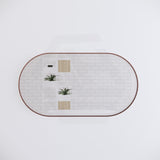 800x1500mm Oval Brushed Copper Framed Bathroom Mirror Wall Mounted Vertical or Horizontal