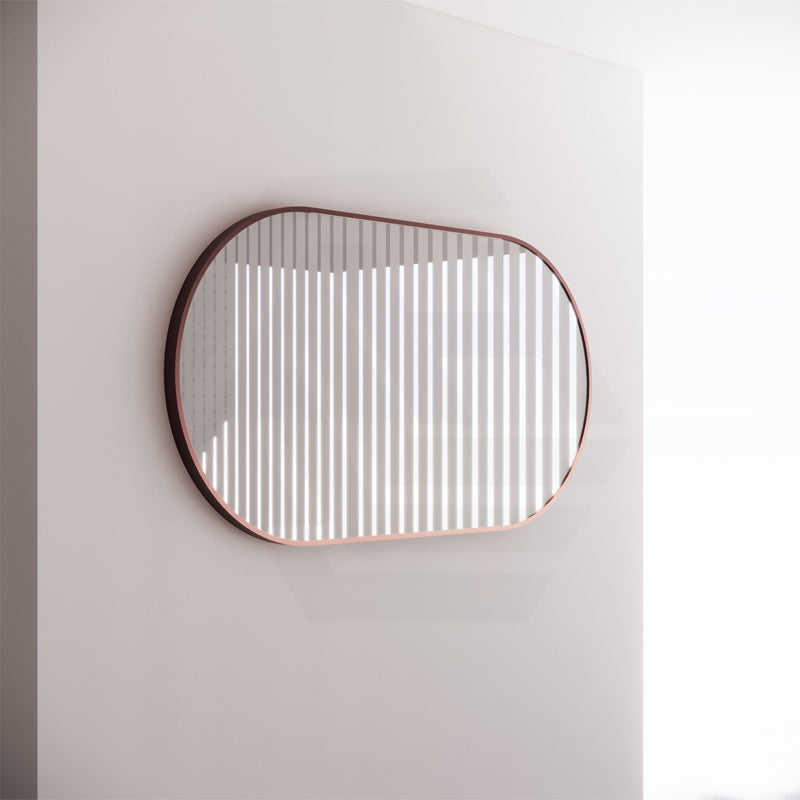800x1500mm Oval Brushed Copper Framed Bathroom Mirror Wall Mounted Vertical or Horizontal
