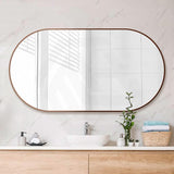 450/600/700/800/900/1200/1500mm Oval Framed Bathroom Mirror Wall Mounted Vertical or Horizontal Variant Colour Available
