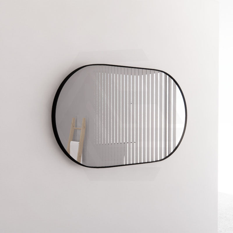 450/600/700/900/1200Mm Bathroom Black Framed Oval Mirror Wall Mounted Mirrors