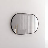 450/600/700/900/1200Mm Bathroom Black Framed Oval Mirror Wall Mounted Mirrors