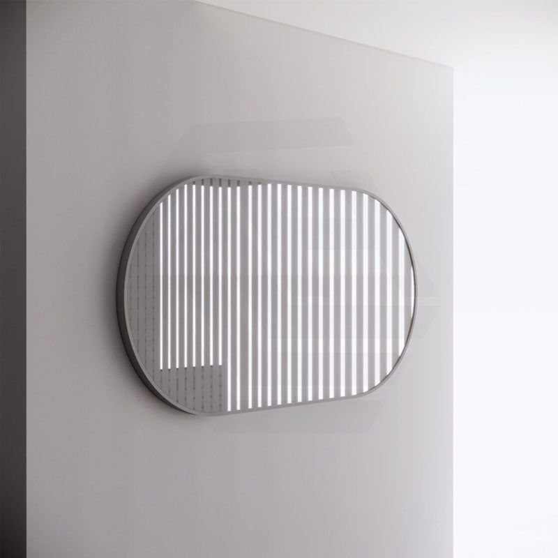 1200/700Mm Bathroom Black Framed Oval Mirror Wall Mounted Mirrors